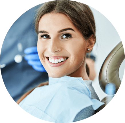 Smiling patient dental checkup