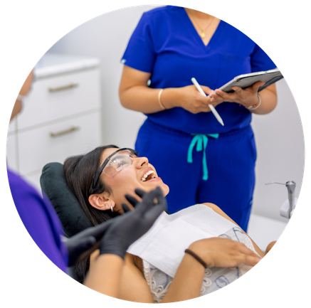 New patient information and check-in assistance