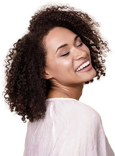 Confident woman smiling dental care